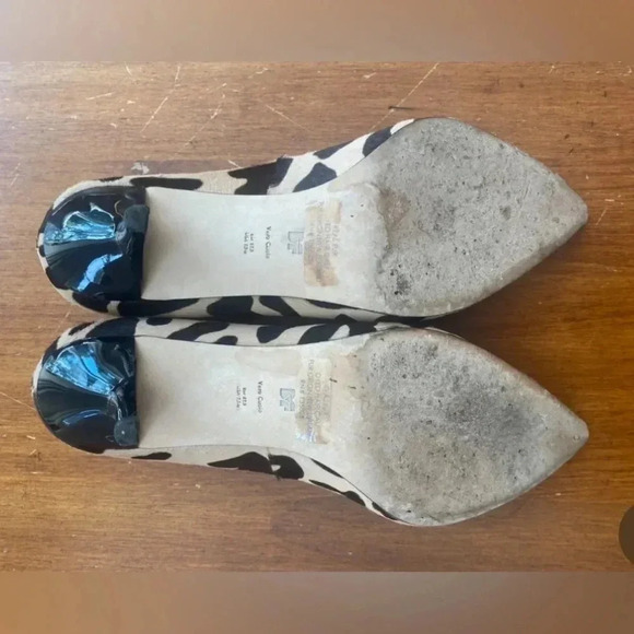 Diane Von Firstenberg Meina Calf Hair Leopard-Print Pumps from Saks GUC Size 7.5 - Picture 10 of 12